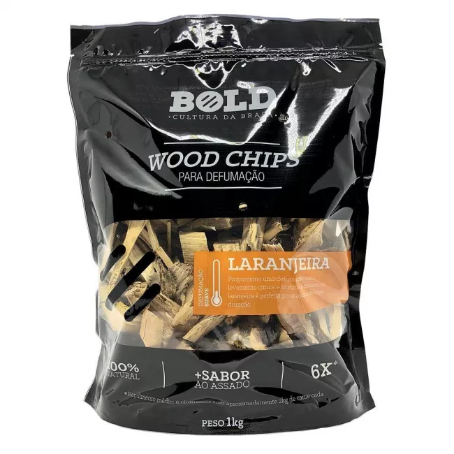 Lascas De Lenha Para Defumação Laranjeira 1kg Wood Chips